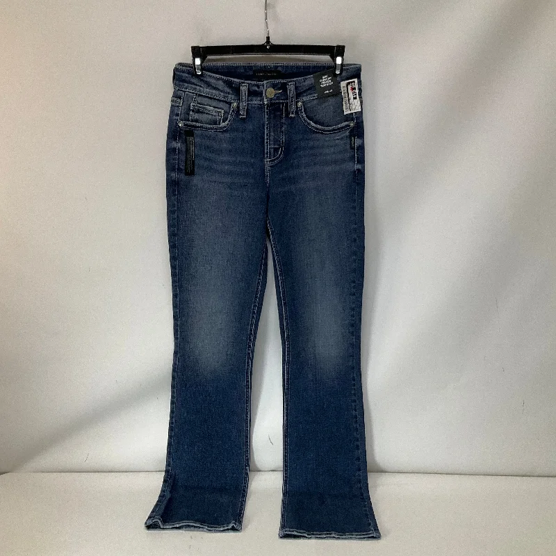 Designer Men's JeansJeans Boot Cut By Silver In Blue Denim, Size: 2