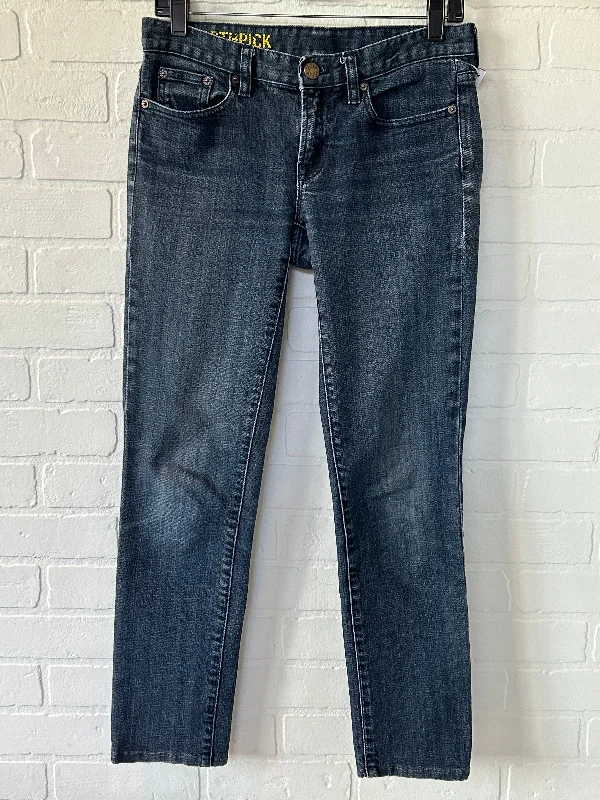 Men's Jeans with PocketsBlue Denim Jeans Straight Toothpick, Size 6