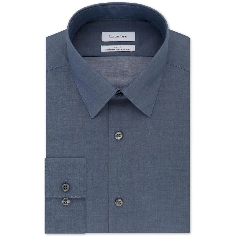 Men's Bold-Color Shirts for a Statement PieceMens Cotton Slim Fit Button-Down Shirt
