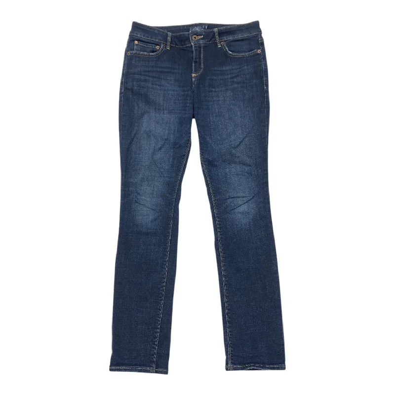 Leather Patch Embellished Men's JeansJeans Skinny By Lucky Brand In Blue Denim, Size: 8