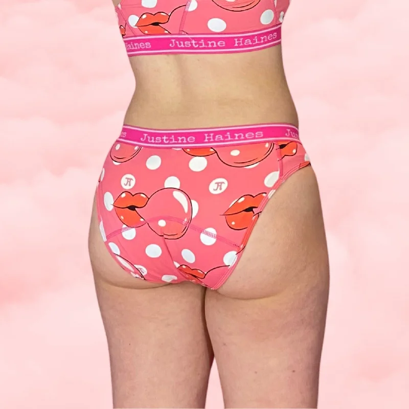 Low-Rise Period Panties in Pink Bubble Gum IN X-SMALL