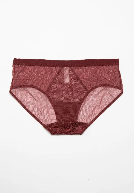 Alyssa Sheer Lace High Waist Brief