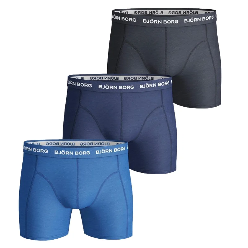 Bjorn Borg Essential Cotton Stretch Boxer 3 Pack - Blues