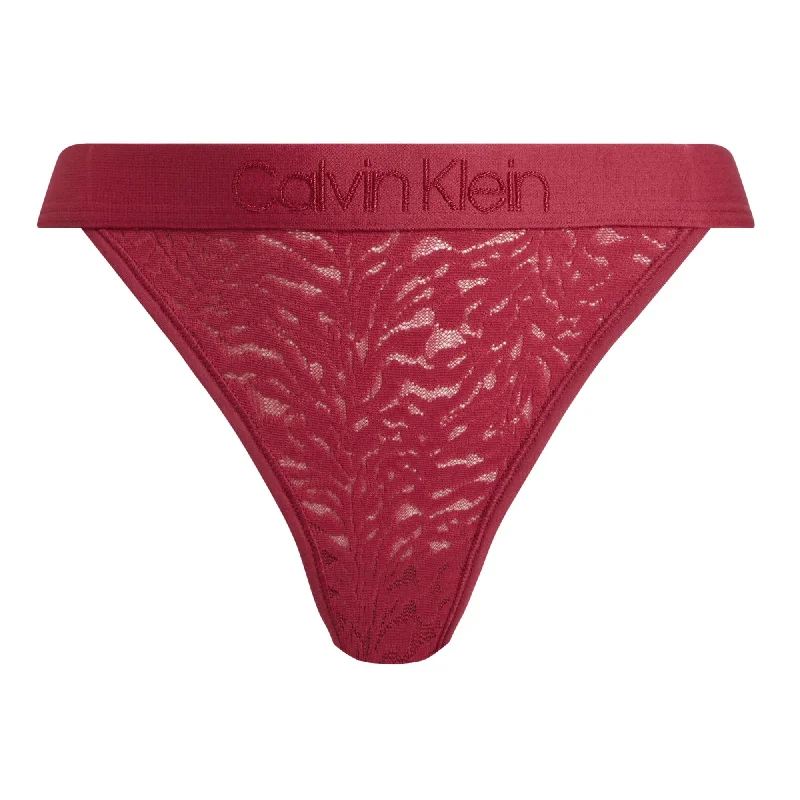 Calvin Klein Women Intrinsic High Leg Tanga - Red Bud