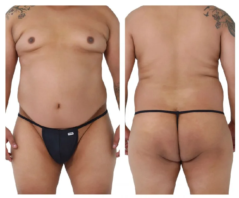 CandyMan 9586X Basic Thong Black Plus Sizes