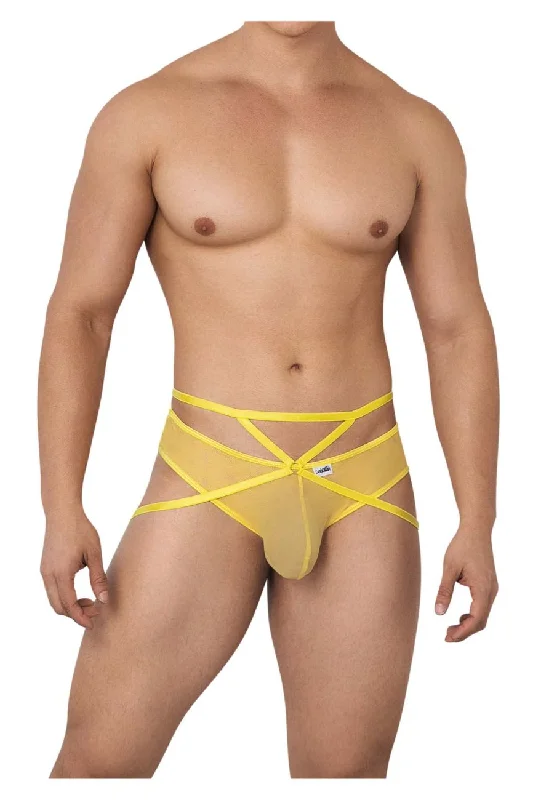 CandyMan 99640 Mesh Thongs Yellow