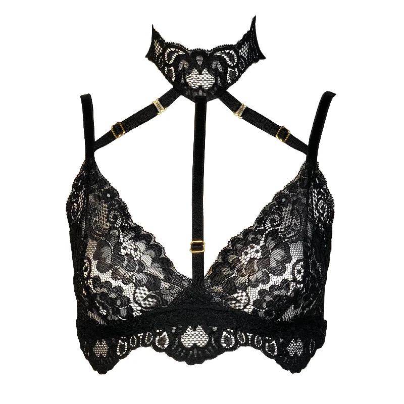 Cat Lady lace lingerie set black