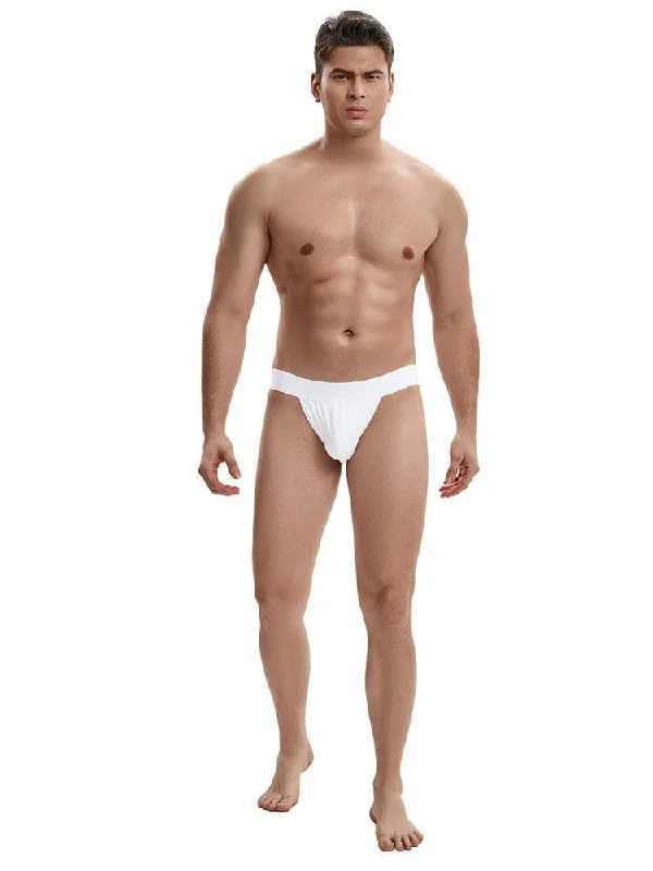 Cool and Breathable Mid Waist Men's Thong - White