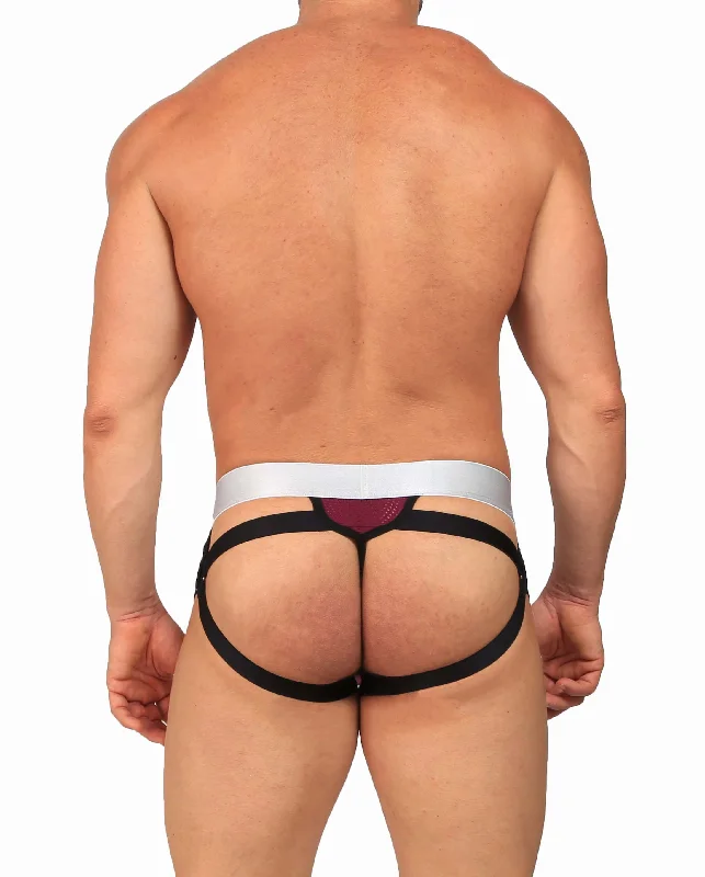 Banded Jockstrap Thong - Colour: Purple