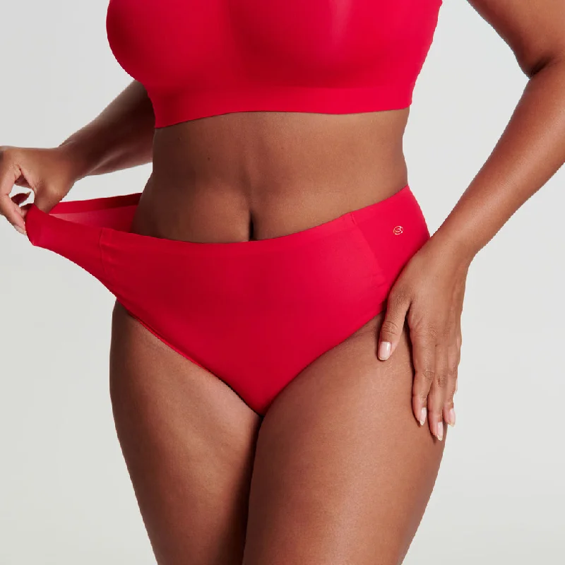 Evelyn and Bobbie High Waist Retro Bikini Ruby