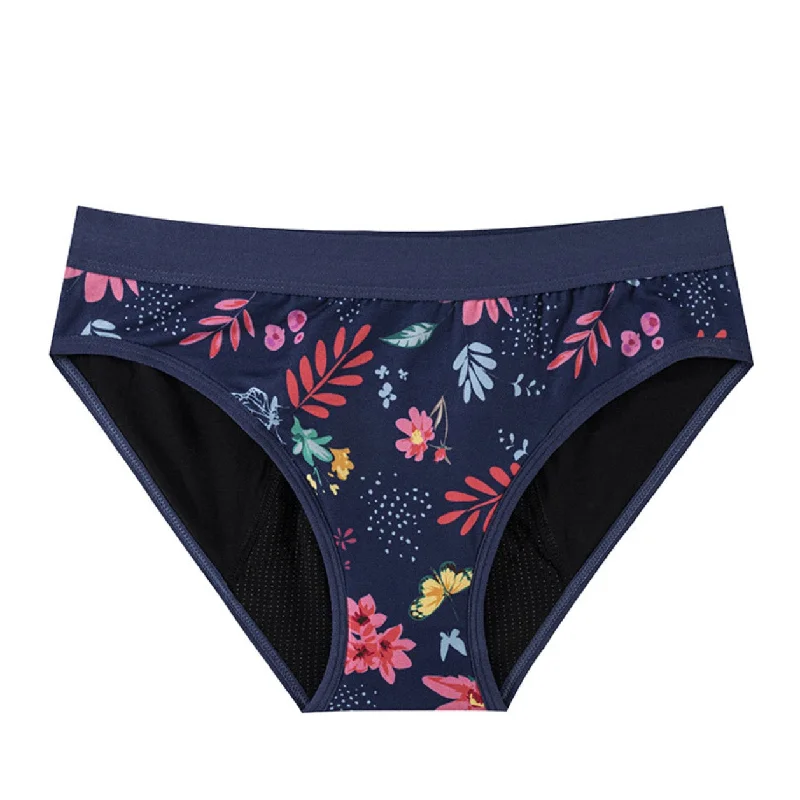 Cotton Period Underwear Blue Flower