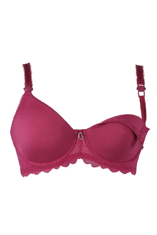 Deep Red Nursing Bra