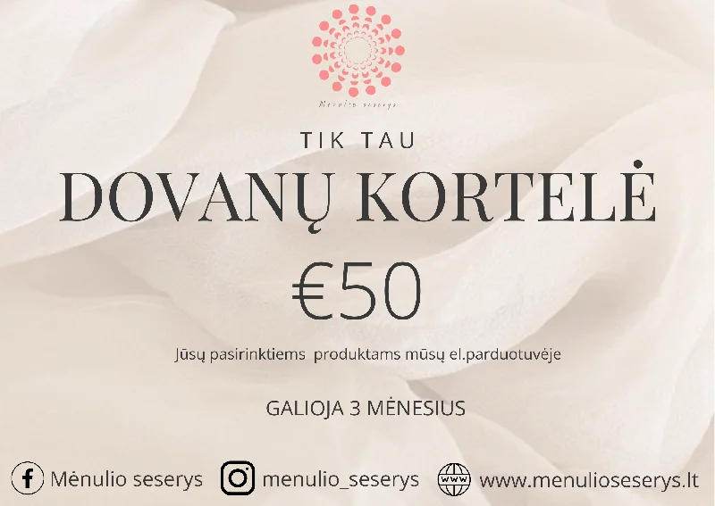 Dovanų kortelė - 50eur