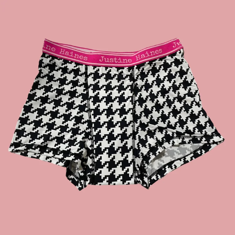 BoxerBriefs Period BoyShort in Giant Herringbone IN X-SMALL