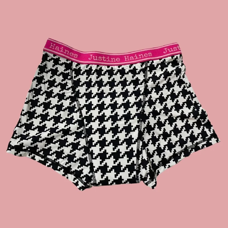 BoxerBriefs Period BoyShort in Giant Herringbone IN X-SMALL