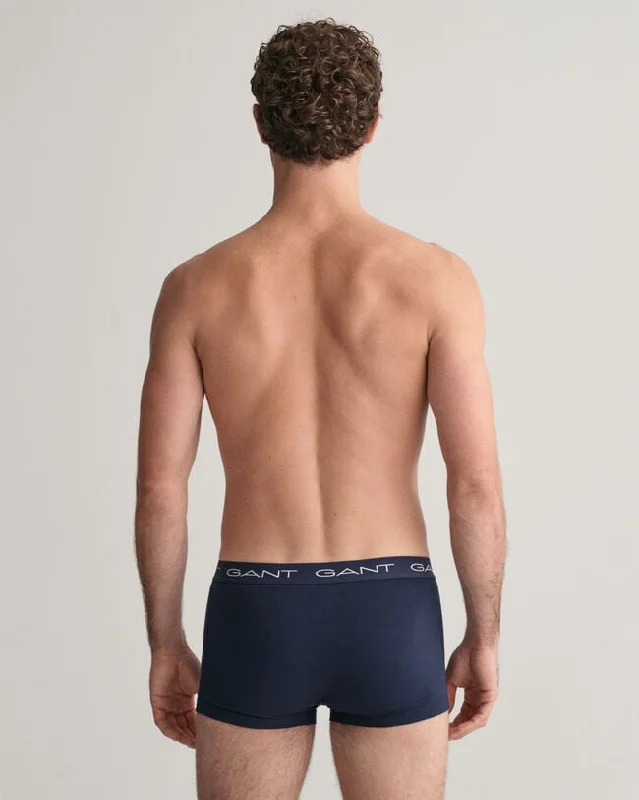 Gant 3 Pack Stretch Cotton Trunks - Marine