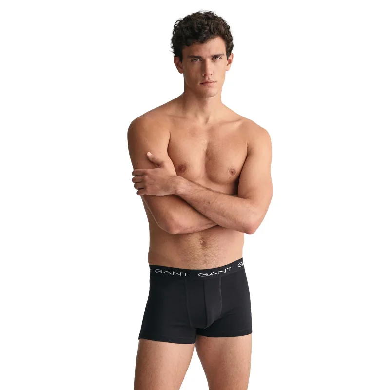 Gant 5 Pack Cotton Stretch Trunks - Black