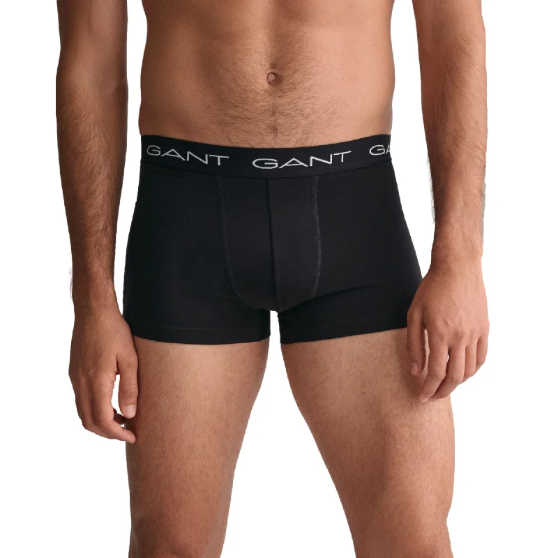 Gant 5 Pack Cotton Stretch Trunks - Black