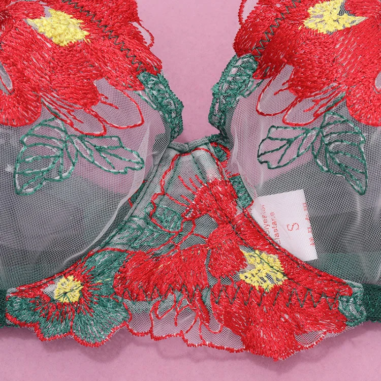 Garden Party Bra and Garter Set