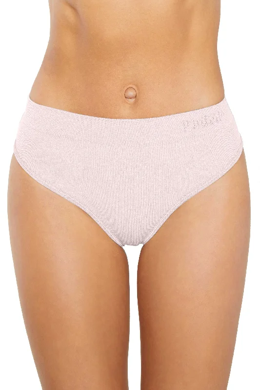 High Sculpt Thong Rib in Pink