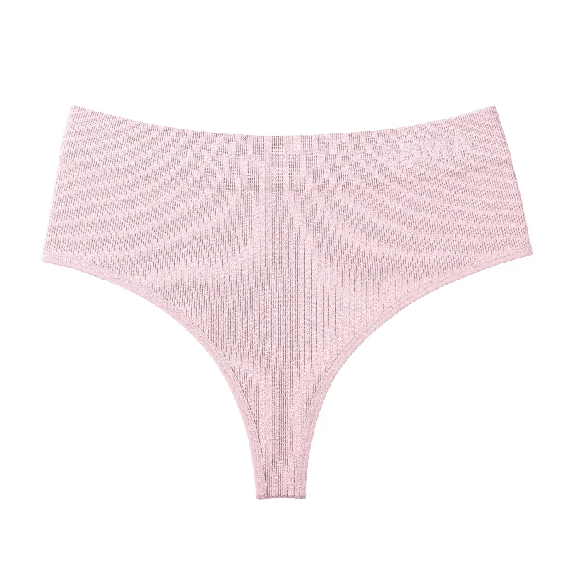 High Sculpt Thong Rib in Pink