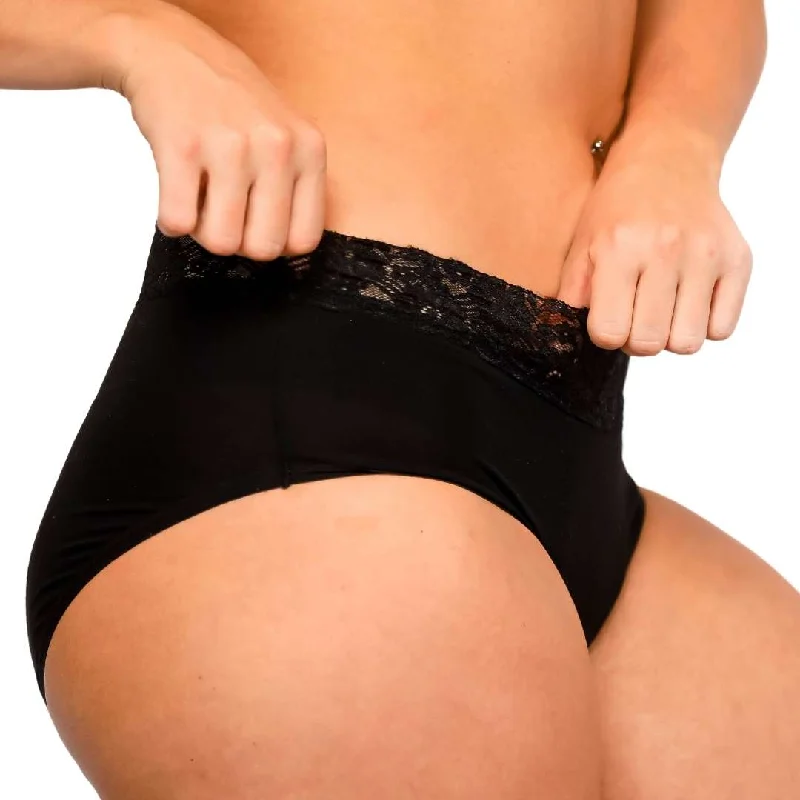 High Waist Lourdes Brief:  Period Absorbing Underwear