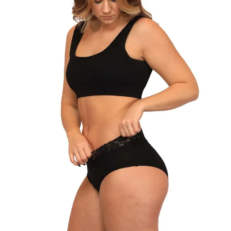 High Waist Lourdes Brief:  Period Absorbing Underwear