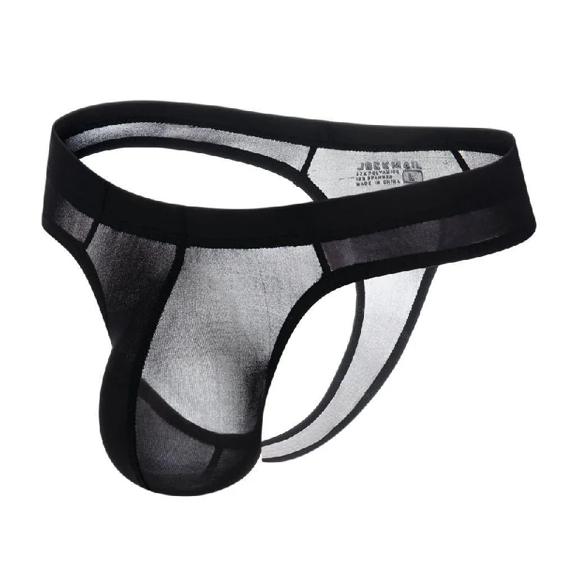 JM290 Black Mens Ice Silk Thong/ G-String