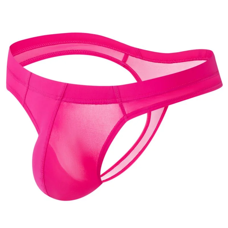 JM290 Pink Mens Ice Silk Thong/ G-String