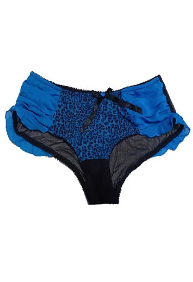 La SENZA Blue Animal Print Luxurious Ladyshort