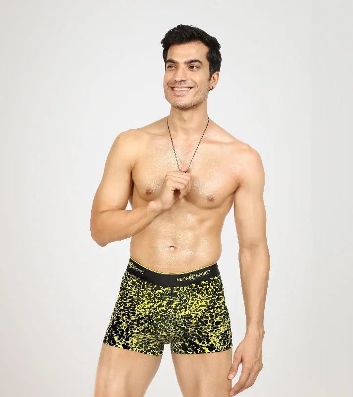 Lime Leopard Micro Modal Men's Trunk Underwear