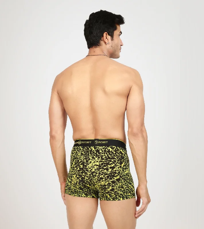 Lime Leopard Micro Modal Men's Trunk Underwear