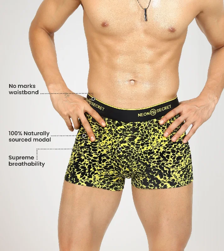 Lime Leopard Micro Modal Men's Trunk Underwear