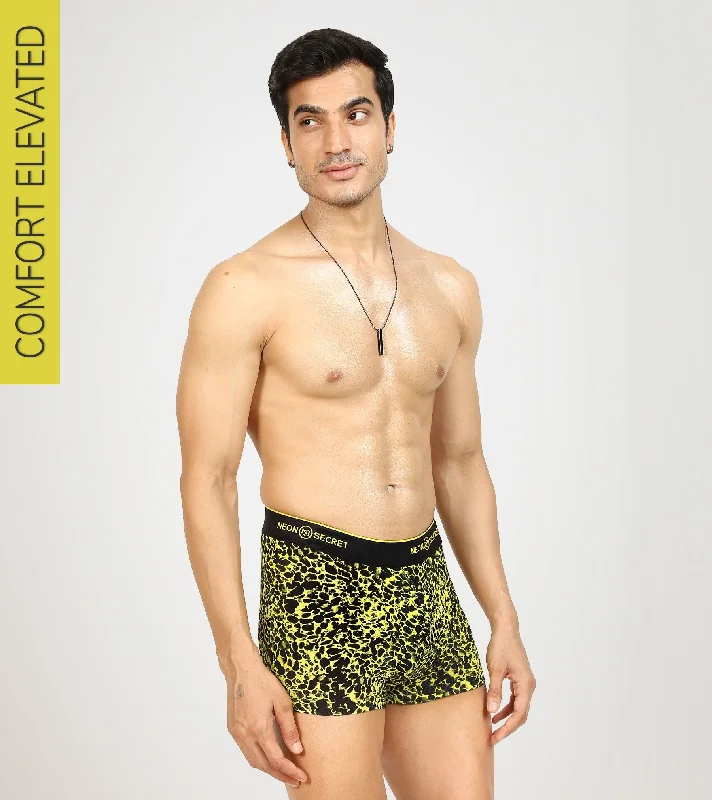 Lime Leopard Micro Modal Men's Trunk Underwear