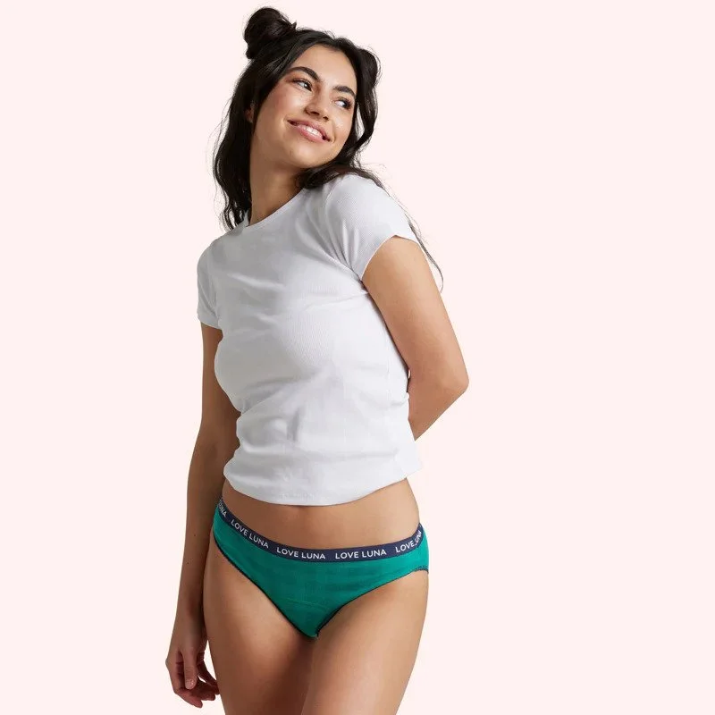 Love Luna First (Teen) Bikini Brief – TEAL GINGHAM