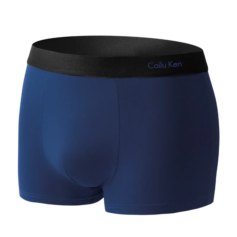 Mens Modal Breathable Solid Boxer Briefs