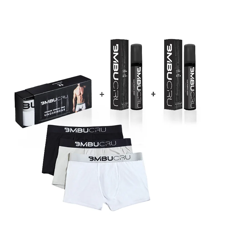 MULTI-COLORED TRUNKS SET 1 + MAN-PARTS & BODY SPRAY x 2