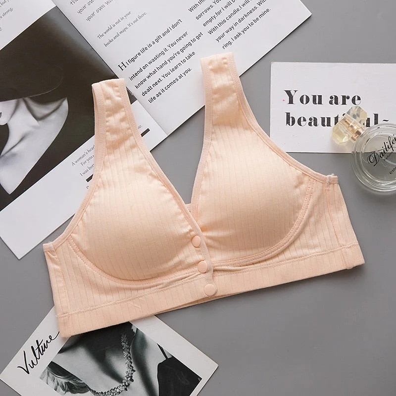 New Nursing Bra Pregnant Women Underwear Maternity Breastfeeding Bra Front Closure Brasier Lactancia Lingerie Dropshiping