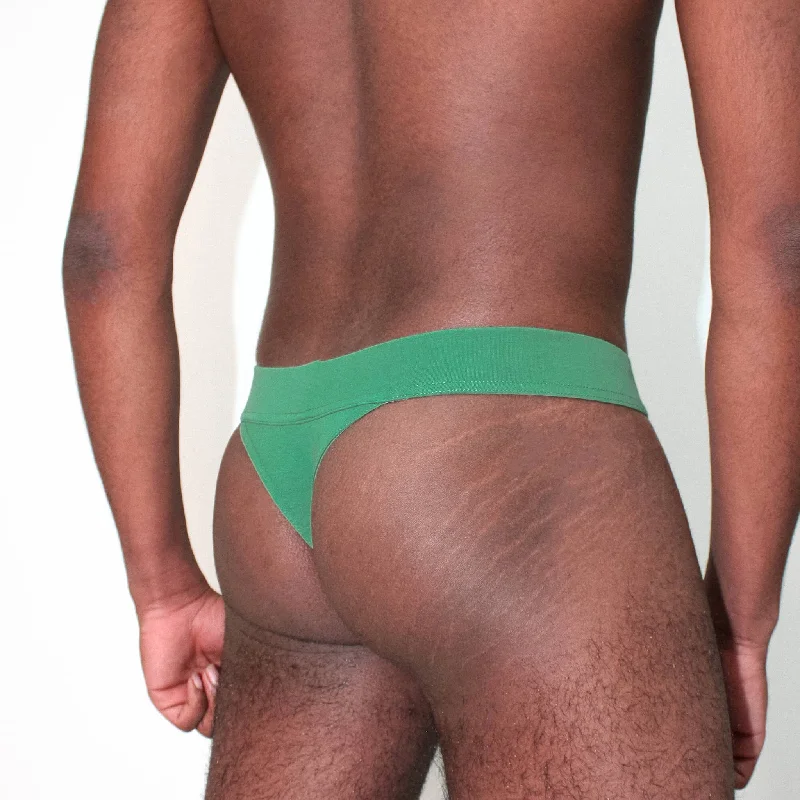 organic cotton thong - green