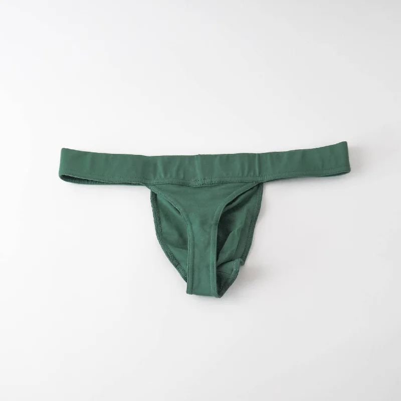 organic cotton thong - green