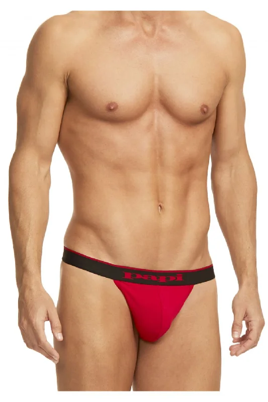 Papi 980902-950 3PK Cotton Stretch Thong Red-Gray-Black