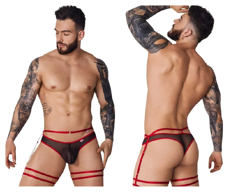 Pikante 1082 Lujueria Garter Thongs Red