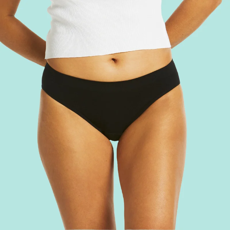 *PREORDER* ADULTS SEAMFREE PERIOD BIKINI BRIEF BLACK