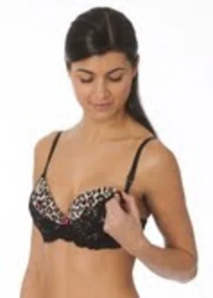 QT 318 Lacey Leopard Wire Nursing Bra - NOW 50% OFF!