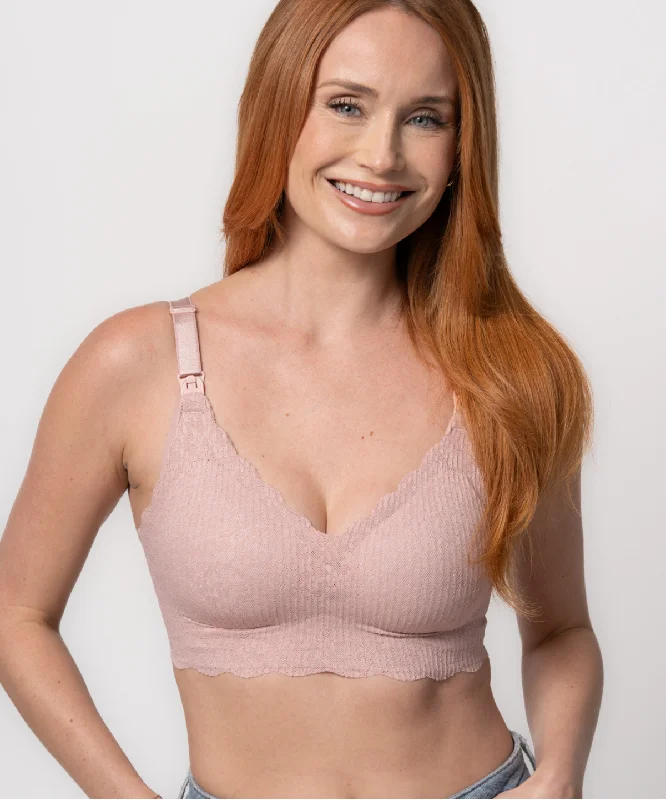 Dusty Rose Lace Nursing Bra