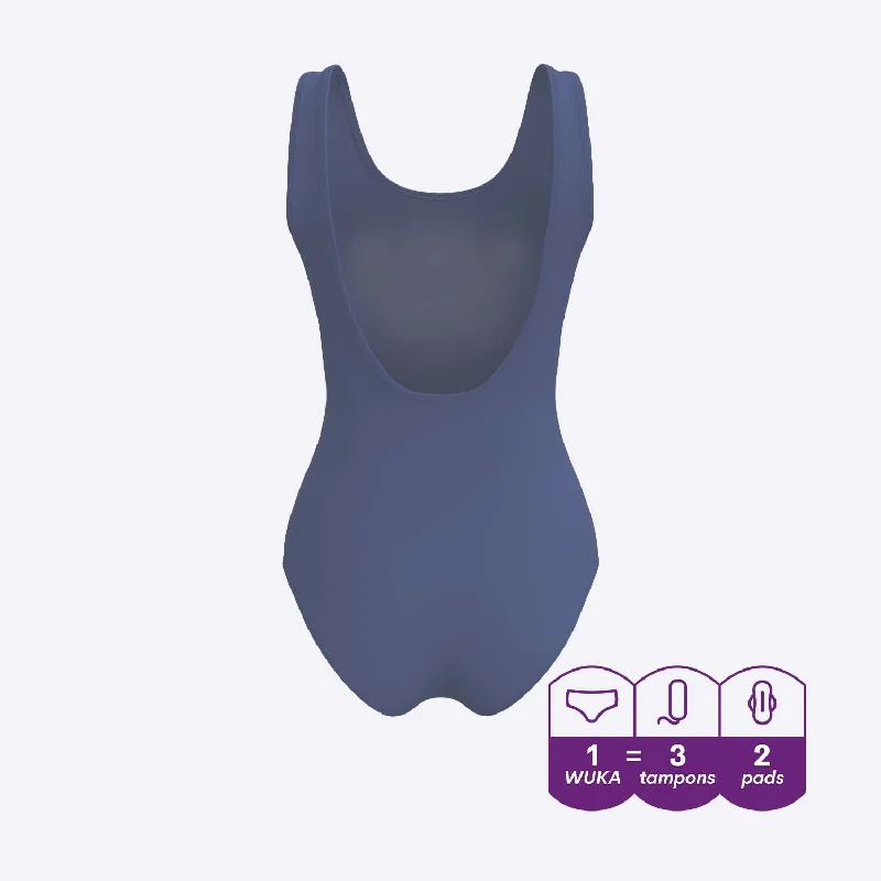 WUKA Scoop Back Period Swimsuit - Blue