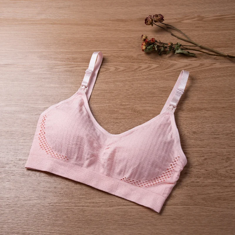 Seamless Breathable Maternity Nursing Breastfeeding Seamless Bra