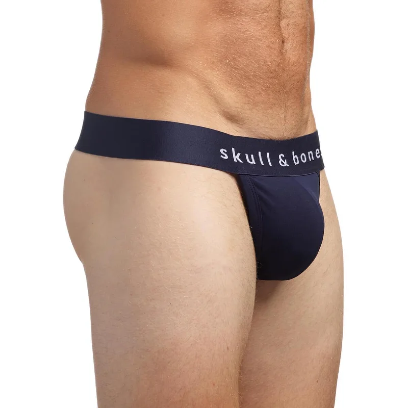 Skull & Bones Just the Bones Thong - Navy