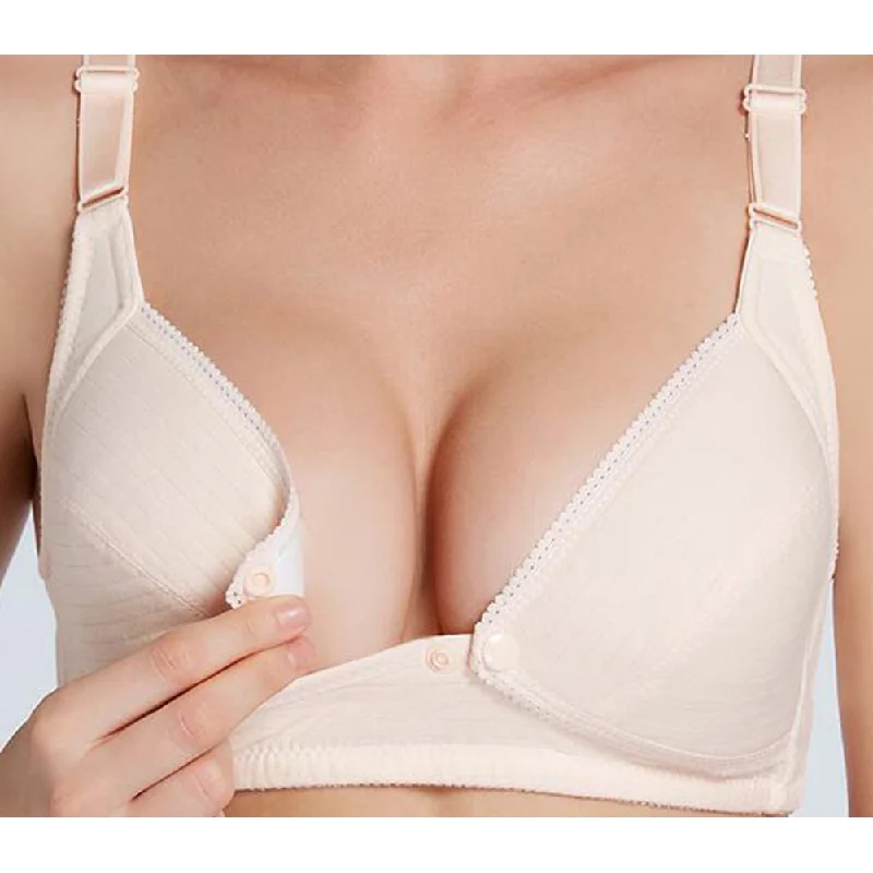 Soft Wire Free Nursing Bra 100% Cotton Breastfeeding Maternity Suckling Bras for Pregnant Women Pregnancy Underwear Clothing