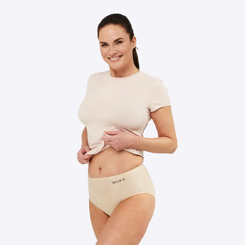 WUKA Stretch Seamless Midi Brief - Light Flow Nude